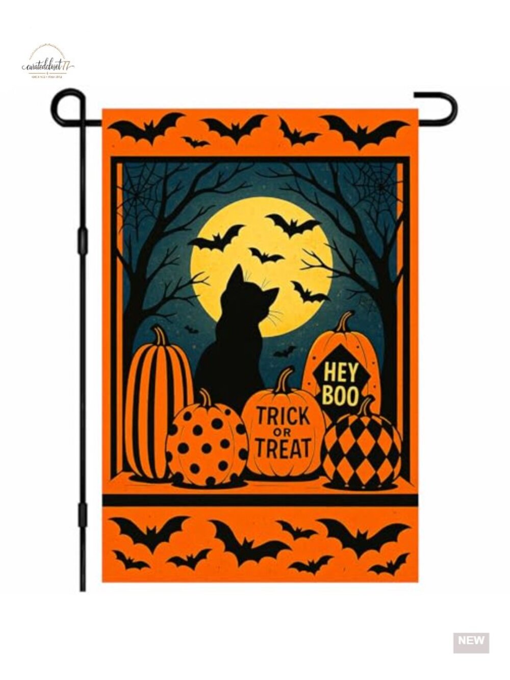 Halloween Garden Flag 12x18 Double Sided Polyester Outdoor Decor